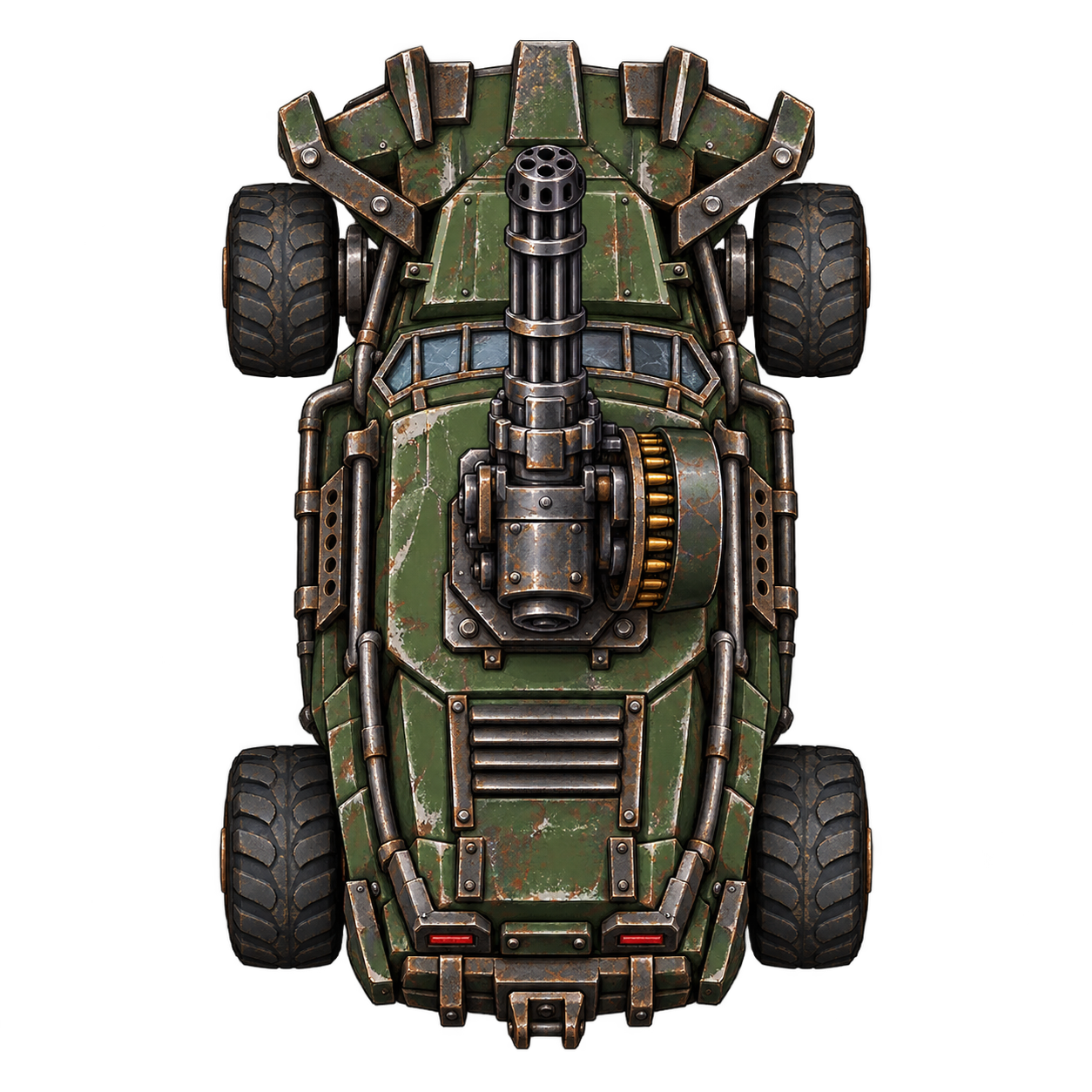 Gatling car